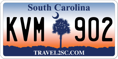 SC license plate KVM902