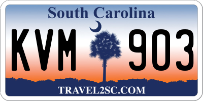 SC license plate KVM903