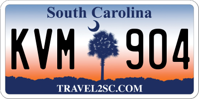 SC license plate KVM904