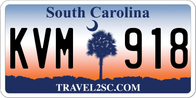 SC license plate KVM918