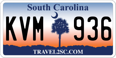 SC license plate KVM936