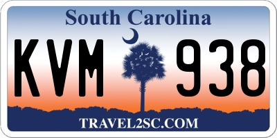 SC license plate KVM938