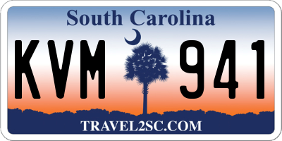 SC license plate KVM941