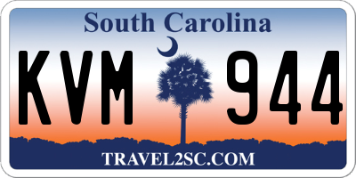 SC license plate KVM944