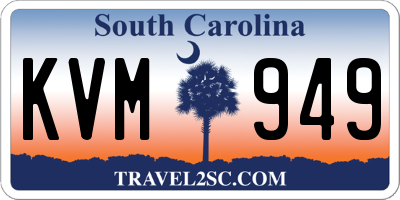 SC license plate KVM949