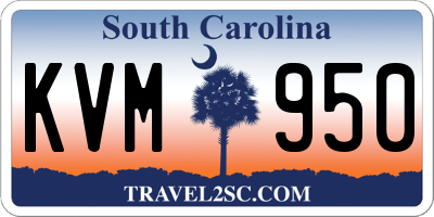 SC license plate KVM950