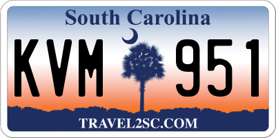 SC license plate KVM951