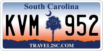 SC license plate KVM952