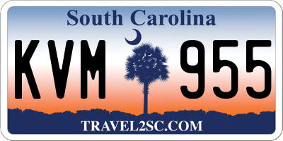 SC license plate KVM955
