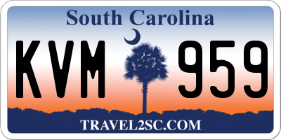 SC license plate KVM959