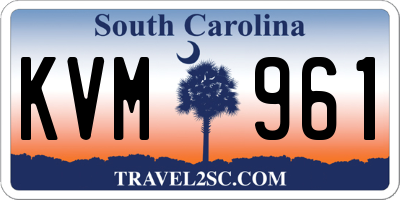 SC license plate KVM961