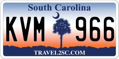SC license plate KVM966