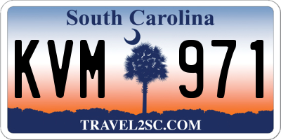 SC license plate KVM971