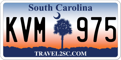 SC license plate KVM975