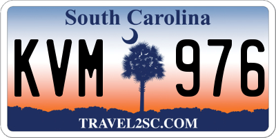 SC license plate KVM976