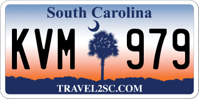 SC license plate KVM979