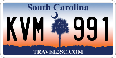 SC license plate KVM991