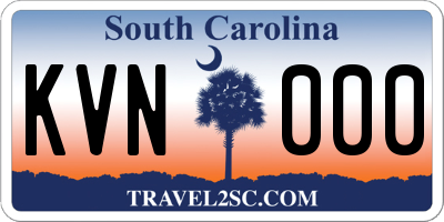 SC license plate KVN000