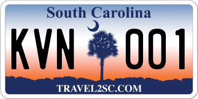 SC license plate KVN001