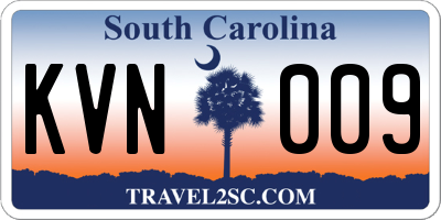 SC license plate KVN009