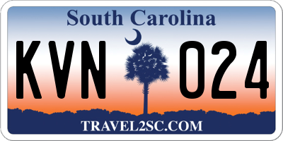 SC license plate KVN024