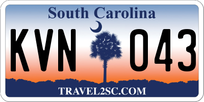 SC license plate KVN043