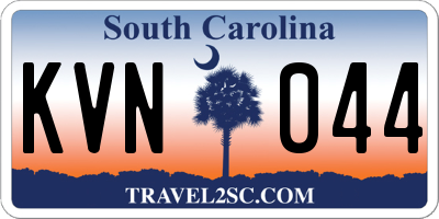 SC license plate KVN044