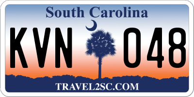 SC license plate KVN048