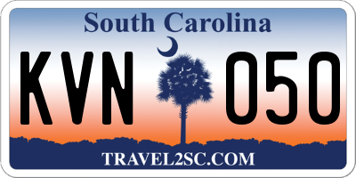 SC license plate KVN050
