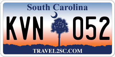 SC license plate KVN052
