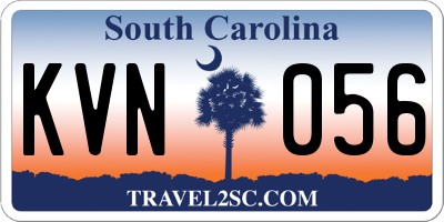 SC license plate KVN056