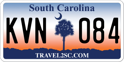 SC license plate KVN084