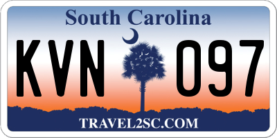 SC license plate KVN097