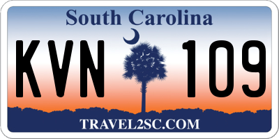 SC license plate KVN109