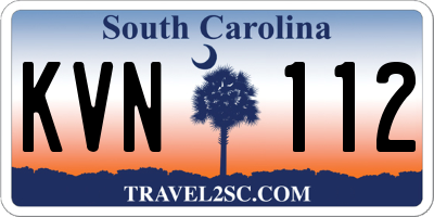 SC license plate KVN112