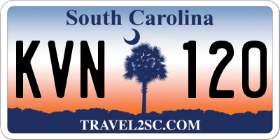 SC license plate KVN120