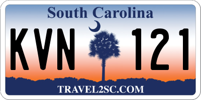 SC license plate KVN121