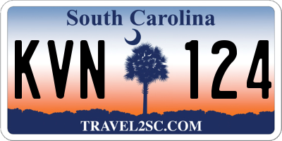 SC license plate KVN124