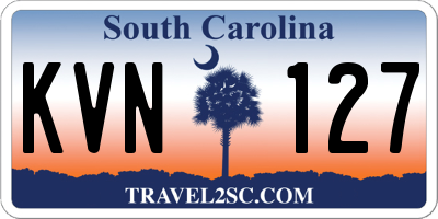 SC license plate KVN127