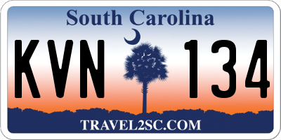 SC license plate KVN134
