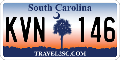 SC license plate KVN146