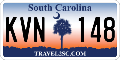 SC license plate KVN148