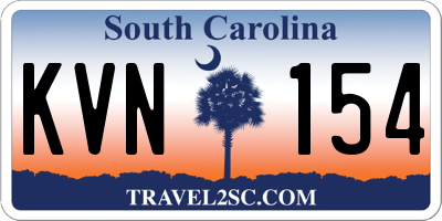 SC license plate KVN154