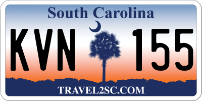 SC license plate KVN155