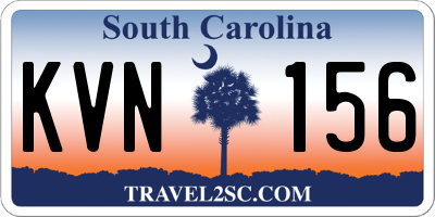 SC license plate KVN156