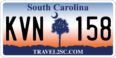 SC license plate KVN158