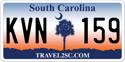 SC license plate KVN159