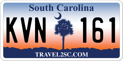 SC license plate KVN161