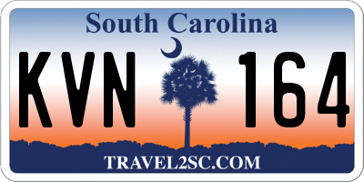 SC license plate KVN164