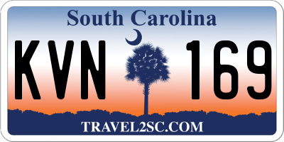 SC license plate KVN169